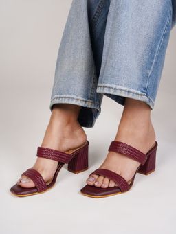 SCENTRA - Holly Strapped Maroon Sandals