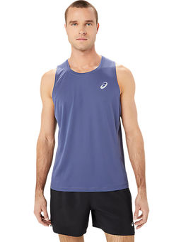 ASICS - Silver Men Blue Sleeveless Tank