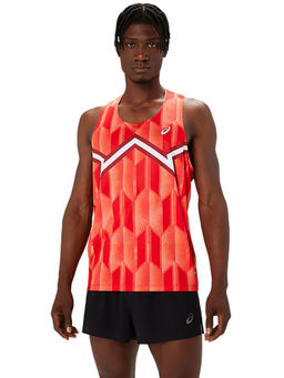 ASICS - Nations Run Men Red Sleeveless Tank