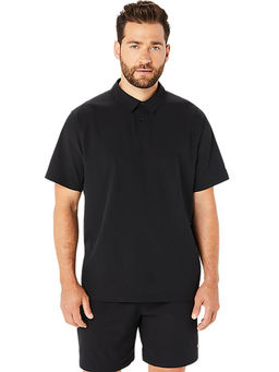 ASICS - Acti Breeze Panel Jacquard Men Black Polo T-Shirt