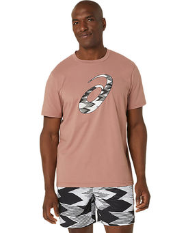 ASICS - Seasonal Logo Graphic Ss Men Brown T-Shirt