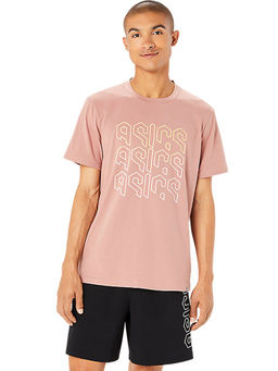 ASICS - Hex Graphic Cotton Blend Ss Men Brown T-Shirt