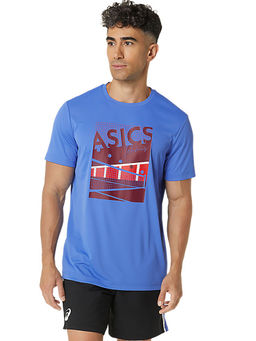 ASICS - Gs Graphic Men Blue T-Shirt