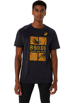 ASICS - Track Practice Graphic Men Black T-Shirt