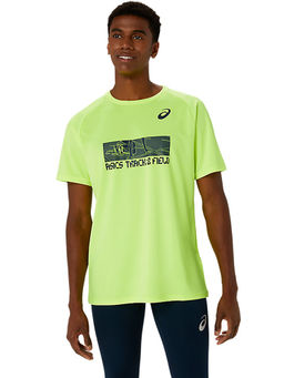 ASICS - Track Practice Graphic Men Green T-Shirt