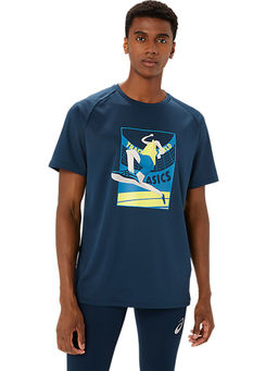 ASICS - Track Event Graphic Men Blue T-Shirt