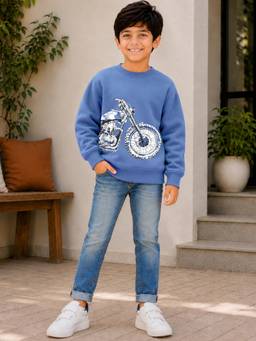Kuchipoo - Boys Regular Fit Winterwear Sweatshirt