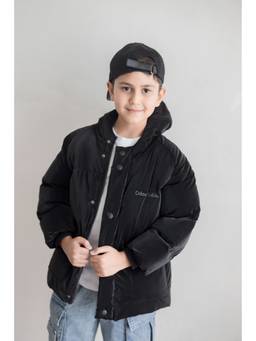 DDOUDDOU - Winter Wear Kid's Full Sleeves Hooded Button Down Puffer Jacket