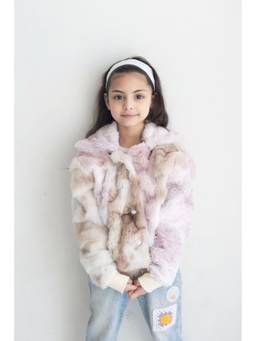 DDOUDDOU - Winter Wear Kid's Full Sleeves Hooded Button Down Fur Jacket