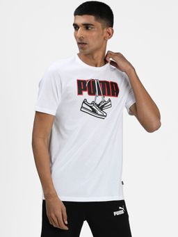 Puma - Sneaker Inspired Graphic Men White T-Shirt