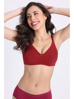 Zivame - Basics Double Layered Non Wired 3/4th Coverage Sag Lift Bra - Sundried Tomato