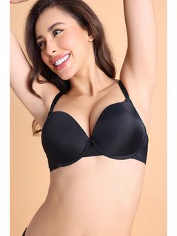 Zivame - Plunge Wired Medium Coverage Push Up Bra - Anthracite