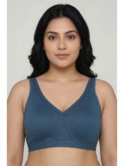 Zivame - True Curv Double Layered Non Wired Full Coverage Super Support Bra - Real Teal