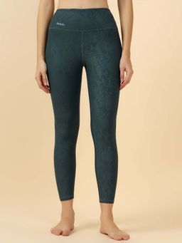 Fitkin - Green Lux Dark Forest Snake Skin Tights