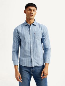 Levi's - Men's Blue Printed Slim Fit Shirt