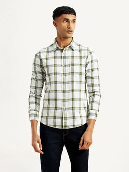 Levi's - Men's Checkered White Slim Fit Shirt