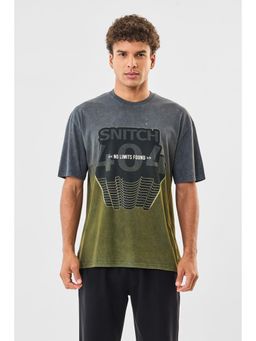 Snitch - Multi-Color Graphic Half Sleeves Regular Casual T-Shirt for Men