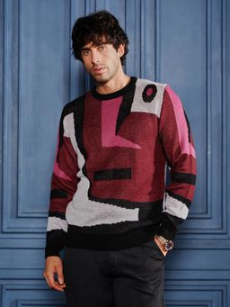 Campus Sutra - Men's Jacquard Pullover Sweater