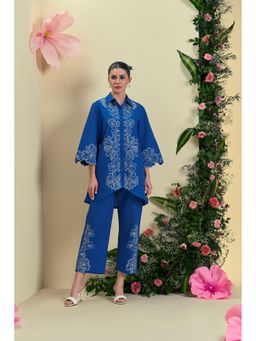 ORIGANI - Blue Elise Kurta With Pant (Set of 2)