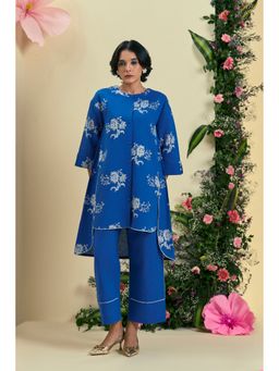 ORIGANI - Blue Noor Tunic With Pant (Set of 2)