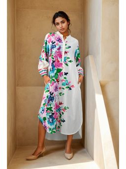 Zolo Label - Women for Multi-Color Colourful Print Kurta Midi Dress