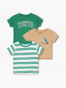max - Boys Printed T-Shirt - Pack of 3