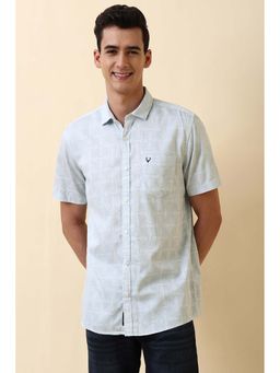 Allen Solly - Men White Print Half Sleeves Casual Shirt