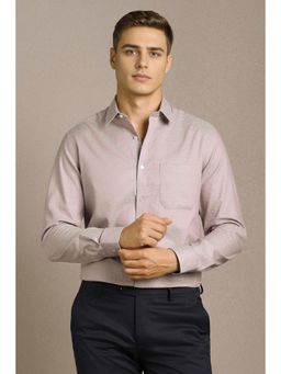 Louis Philippe - Men Lilac Printed Full Sleeves Formal Shirt