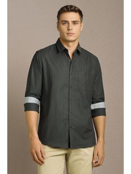 Louis Philippe - Men Grey Full Sleeves Casual Shirt