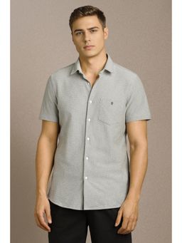 Louis Philippe - Men Grey Half Sleeves Casual Shirt