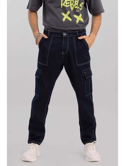 Snitch - Blue Baggy Fit Jeans