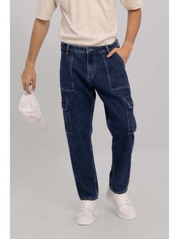 Snitch - Mid Blue Baggy Fit Jeans
