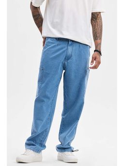 Snitch - Blue Baggy Fit Jeans