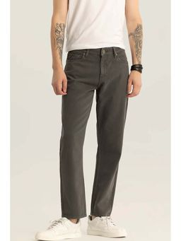 Snitch - Etienne Grey Plain Relaxed Fit Jeans
