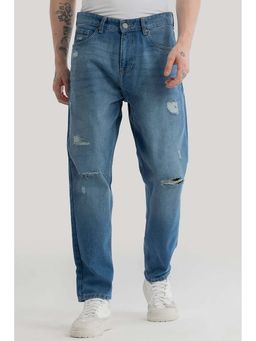 Snitch - Kirsten Blue Distressed Baggy Fit Jeans
