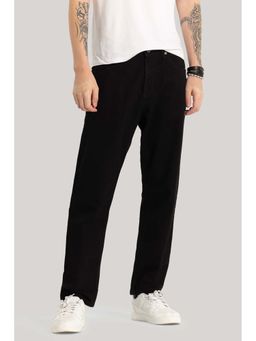 Snitch - Black Plain Baggy Fit Jeans