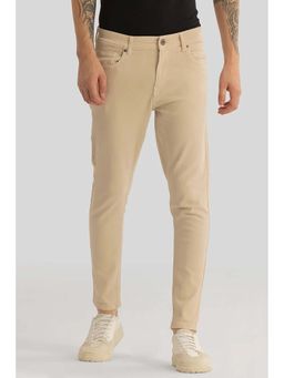 Snitch - Quantum Beige Plain Skinny Fit Jeans