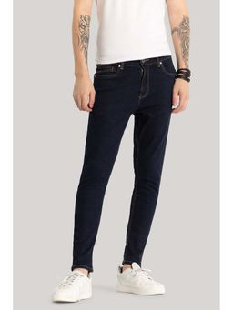 Snitch - Dark Blue Plain Skinny Fit Jeans