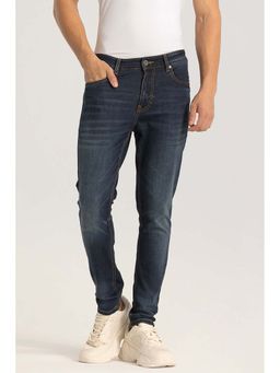 Snitch - Navy Blue Plain Skinny Fit Jeans