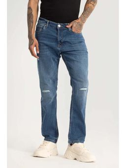 Snitch - Blue Distressed Regular Fit Jeans
