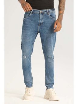 Snitch - Blue Distressed Skinny Fit Jeans