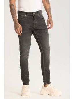 Snitch - Charcoal Grey Plain Skinny Fit Jeans