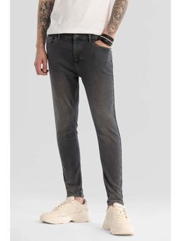 Snitch - Charcoal Grey Plain Skinny Fit Jeans