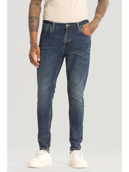 Snitch - Dark Blue Plain Skinny Fit Jeans