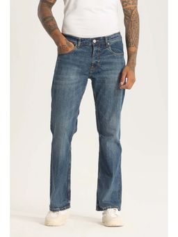 Snitch - Dark Blue Plain Straight Jeans