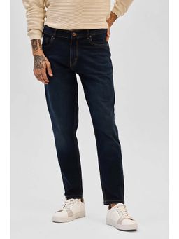 Snitch - Navy Blue Tapered Fit Jeans