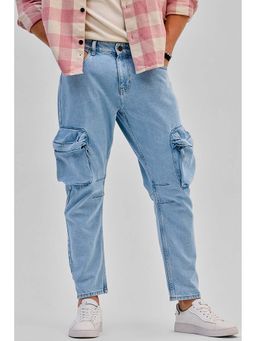 Snitch - Light Blue Baggy Fit Jeans