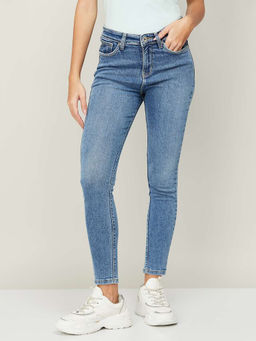 Xpose - Women Blue Comfort Slim Fit High-Rise Light Fade Stretchable Jeans