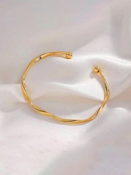 Designs & You - Gold Plated Anti Tarnish Stainless Steel Contemporary Cuff