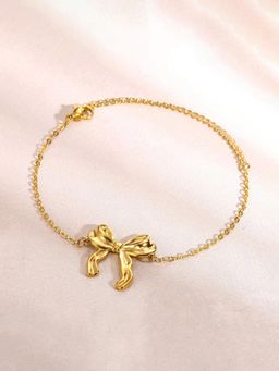 Designs & You - Gold Plated Anti Tarnish Infinity Bow Themed Wraparound Bracelet